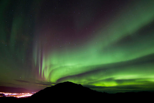 Aurora Borealis over Gray Wall Decal Design 3