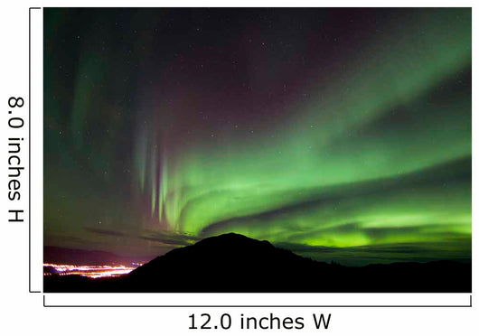 Aurora Borealis over Gray Wall Decal Design 3