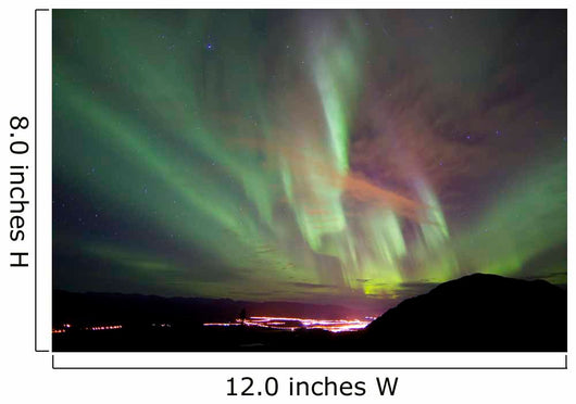 Aurora Borealis over Gray Wall Decal Design 1