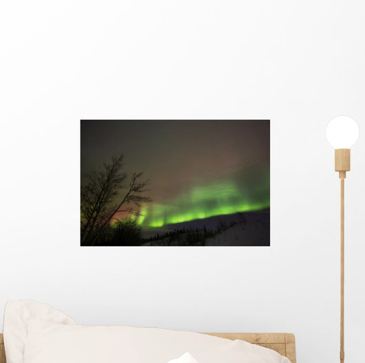 Aurora Borealis Twin Lakes Wall Decal Design 1