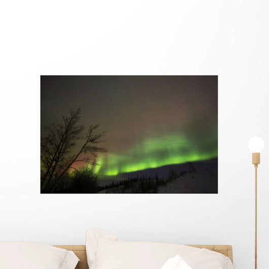 Aurora Borealis Twin Lakes Wall Decal Design 1