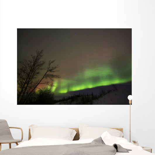 Aurora Borealis Twin Lakes Wall Decal Design 1