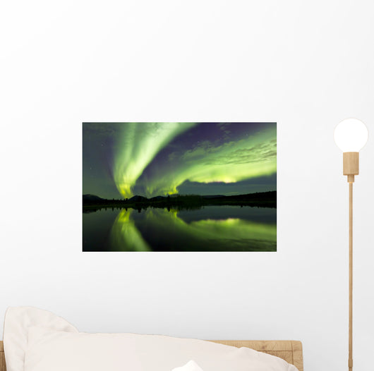 Aurora Borealis over Fish Wall Decal Design 23