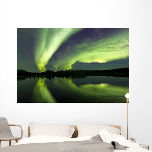 Aurora Borealis over Fish Wall Decal Design 23