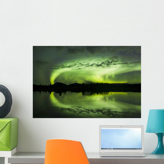 Aurora Borealis over Fish Wall Decal Design 21