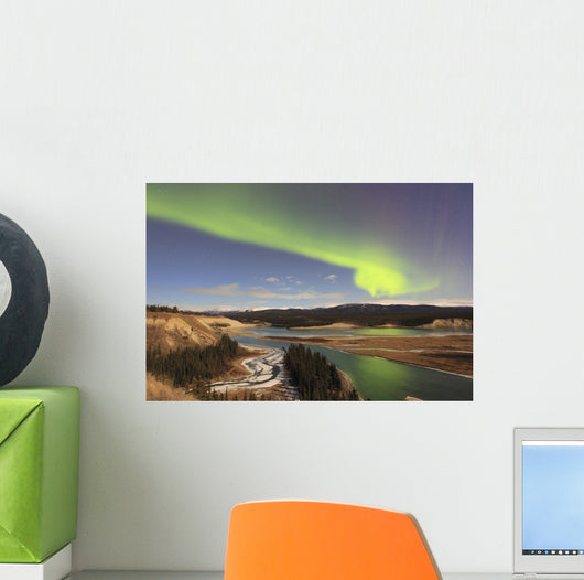 Aurora Borealis over Yukon Wall Decal Design 3