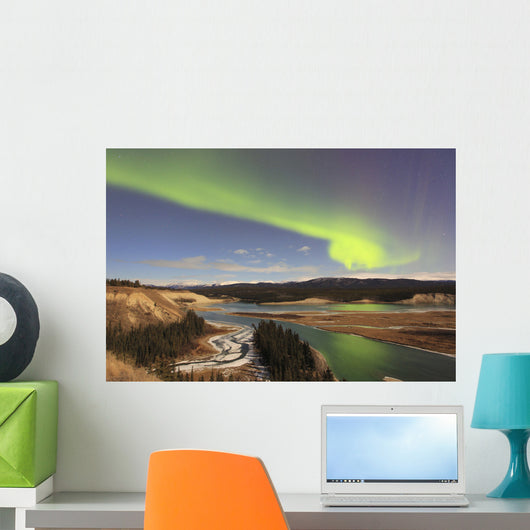 Aurora Borealis over Yukon Wall Decal Design 3