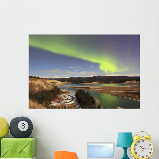 Aurora Borealis over Yukon Wall Decal Design 3