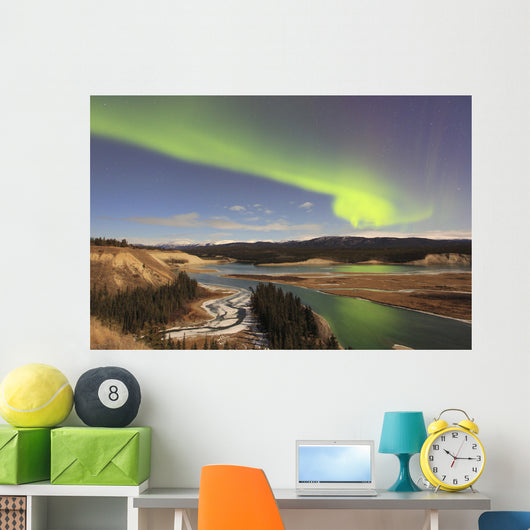 Aurora Borealis over Yukon Wall Decal Design 3