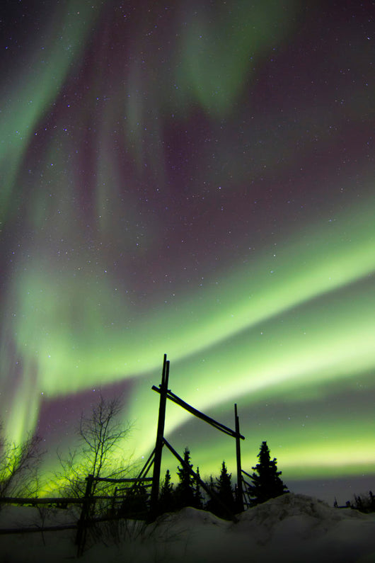 Aurora Borealis over Ranch Wall Decal Design 3