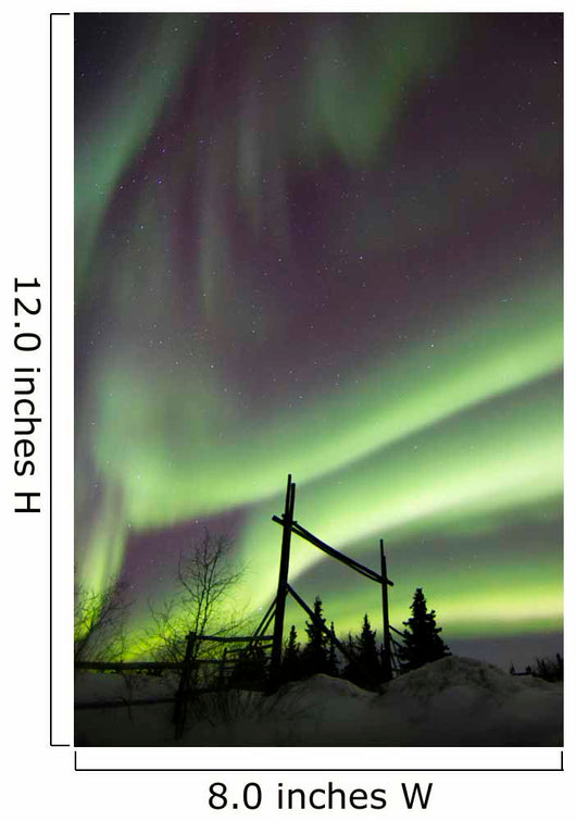 Aurora Borealis over Ranch Wall Decal Design 3