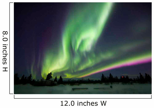 Aurora Borealis over Ranch Wall Decal Design 1