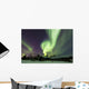 Aurora Borealis over Log Wall Decal