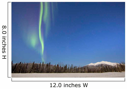 Aurora Borealis over Mountain Wall Decal Design 11