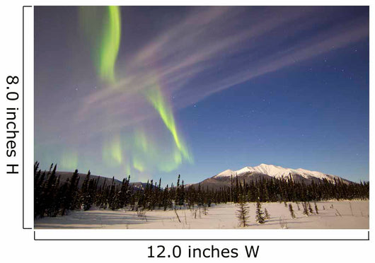 Aurora Borealis over Mountain Wall Decal Design 10