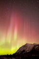 Red Aurora Borealis over Wall Decal Design 3