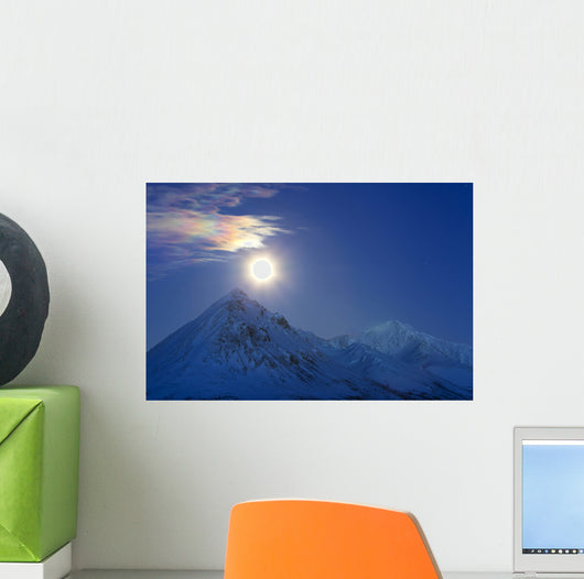 Full Moon with Rainbow Wall Decal Design 2