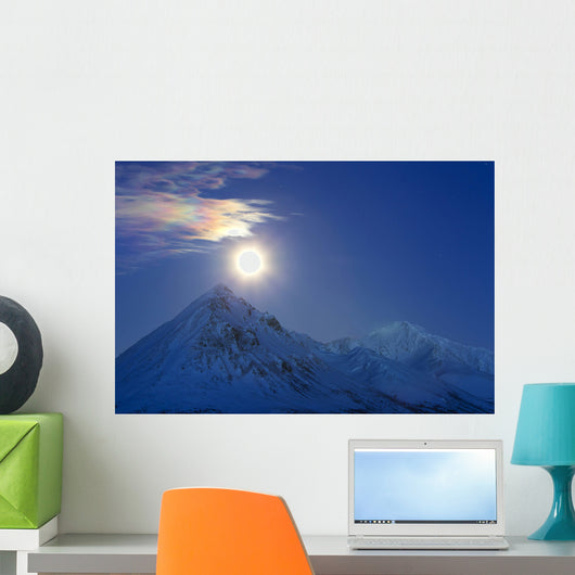 Full Moon with Rainbow Wall Decal Design 2