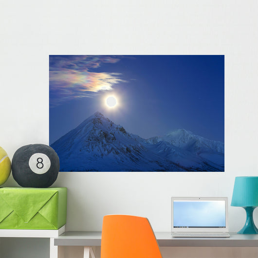 Full Moon with Rainbow Wall Decal Design 2