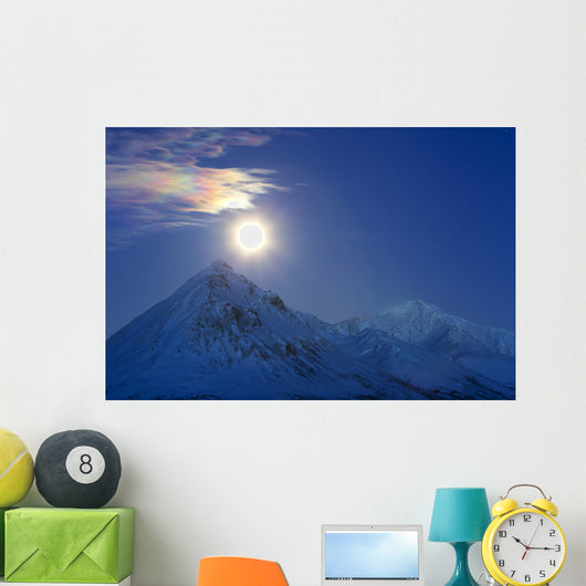 Full Moon with Rainbow Wall Decal Design 2