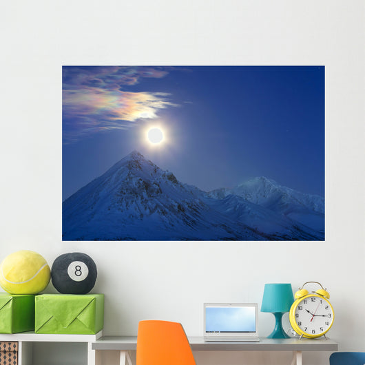 Full Moon with Rainbow Wall Decal Design 2