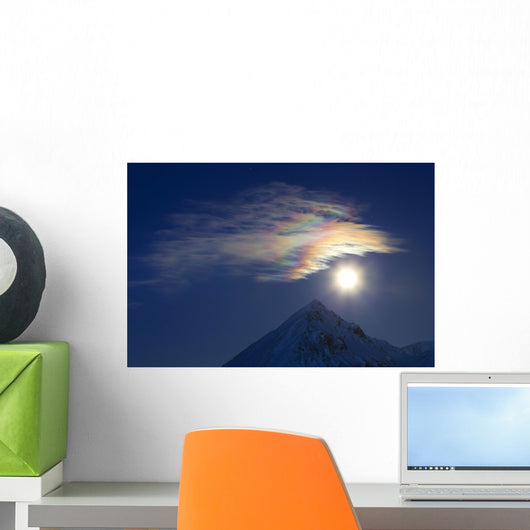 Full Moon with Rainbow Wall Decal Design 1