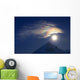 Full Moon with Rainbow Wall Decal Design 1