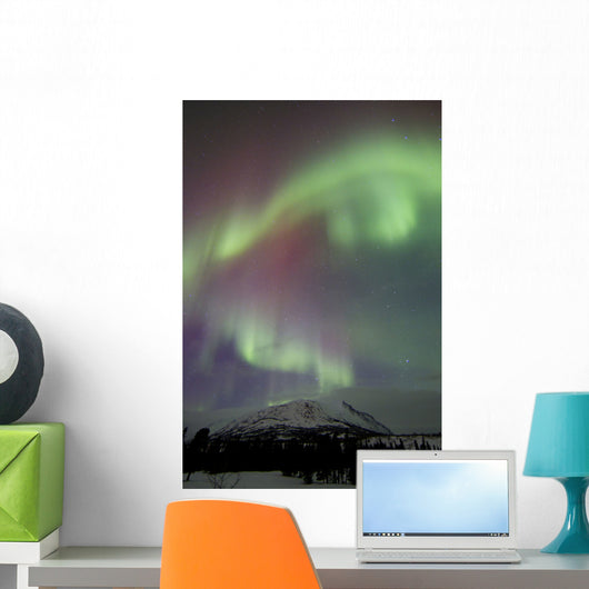 Red and Green Aurora Wall Decal Design 1