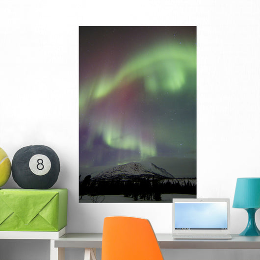 Red and Green Aurora Wall Decal Design 1