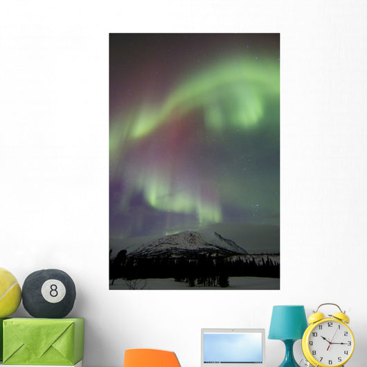 Red and Green Aurora Wall Decal Design 1