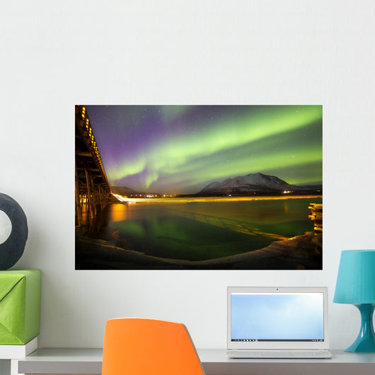 Aurora Borealis over Nares Wall Decal Design 3