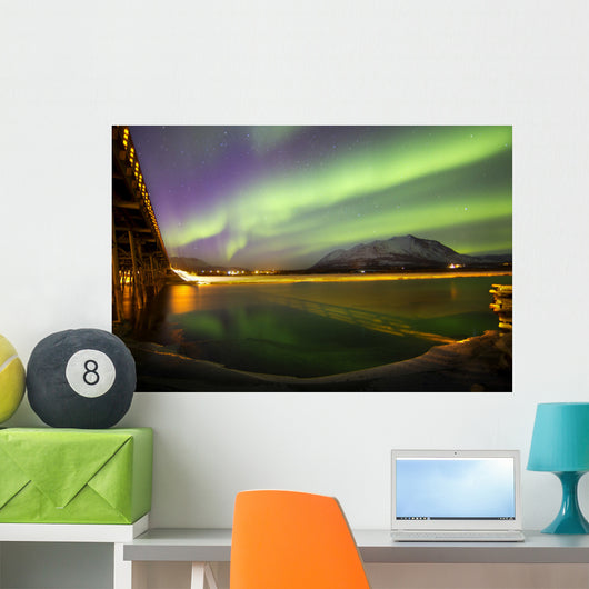 Aurora Borealis over Nares Wall Decal Design 3