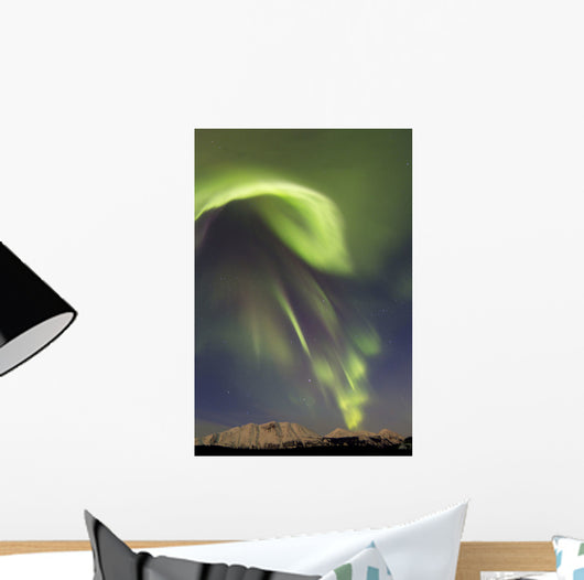 Aurora Borealis over Emerald Wall Decal Design 2