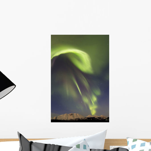 Aurora Borealis over Emerald Wall Decal Design 2