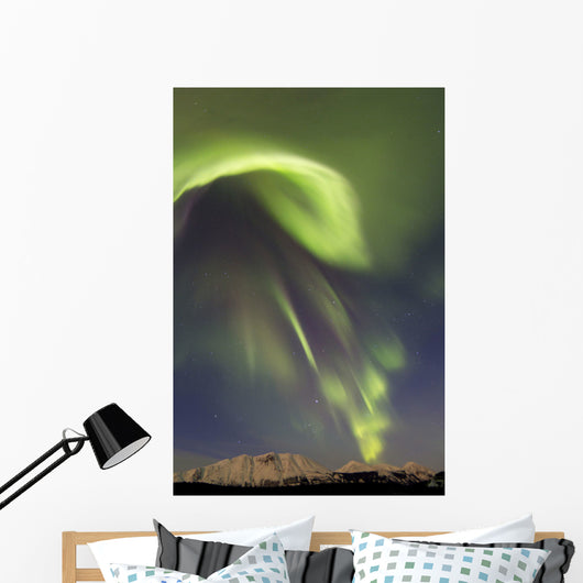 Aurora Borealis over Emerald Wall Decal Design 2
