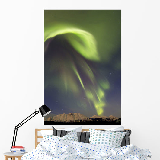 Aurora Borealis over Emerald Wall Decal Design 2