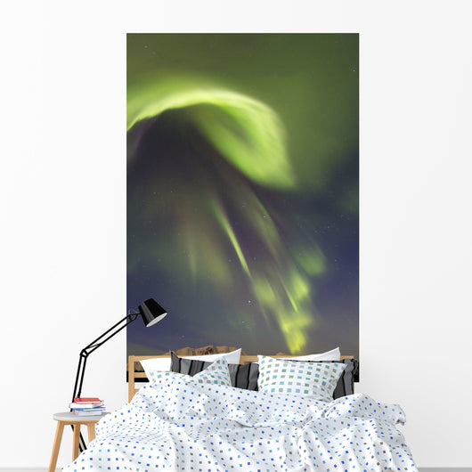 Aurora Borealis over Emerald Wall Decal Design 2