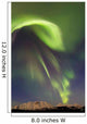 Aurora Borealis over Emerald Wall Decal Design 2