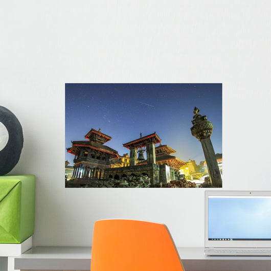 Meteor Streaks Sky above Wall Decal