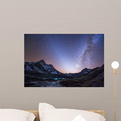 Milky Way and Zodiacal Wall Decal Design 2 shown on a wall