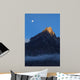 Moonset and Alpenglow over Wall Decal
