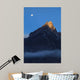 Moonset and Alpenglow over Wall Decal