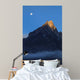 Moonset and Alpenglow over Wall Decal