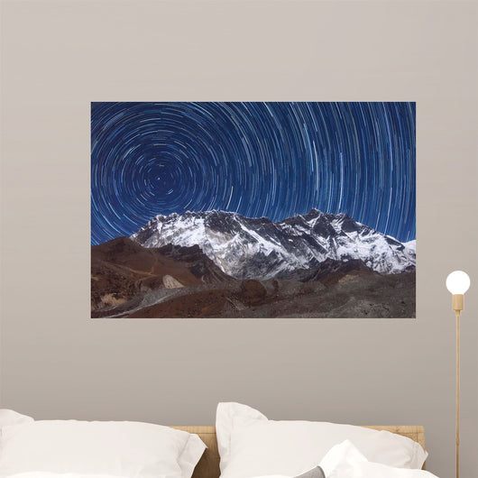 Circumpolar Star Trails above Wall Decal