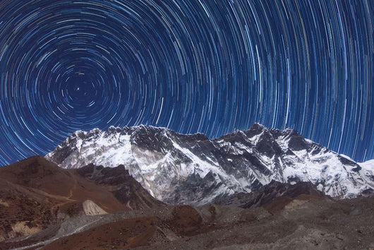 Circumpolar Star Trails above Wall Decal