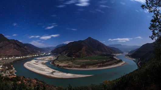 Moonlit Scenic Yangtze River Wall Decal