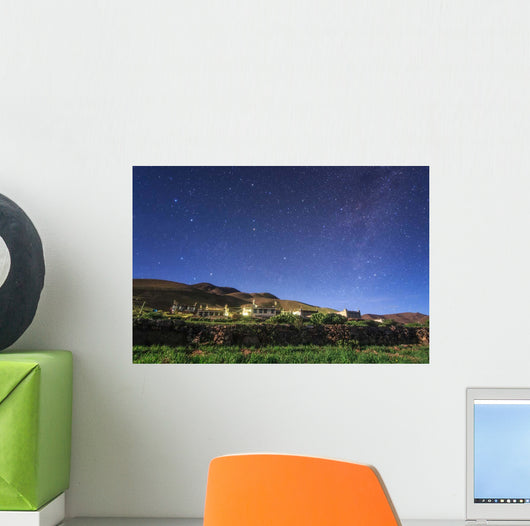 Northern Stars above Moonlit Wall Decal