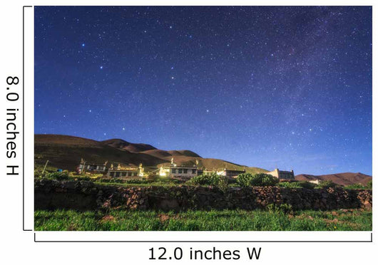 Northern Stars above Moonlit Wall Decal