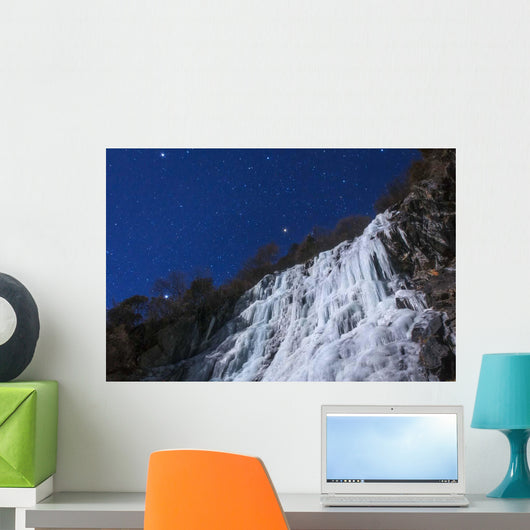 Stars Shine above Icefall Wall Decal
