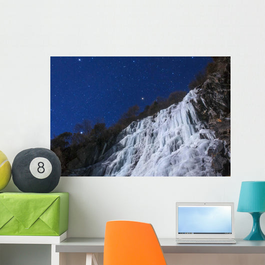 Stars Shine above Icefall Wall Decal